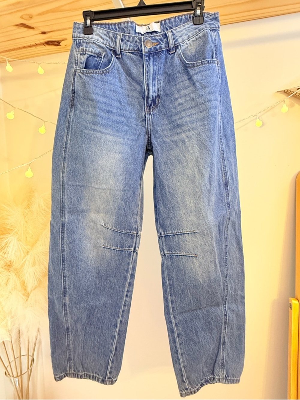 🌾 Flying Angel Light Blue Wash Barrel Jeans‎